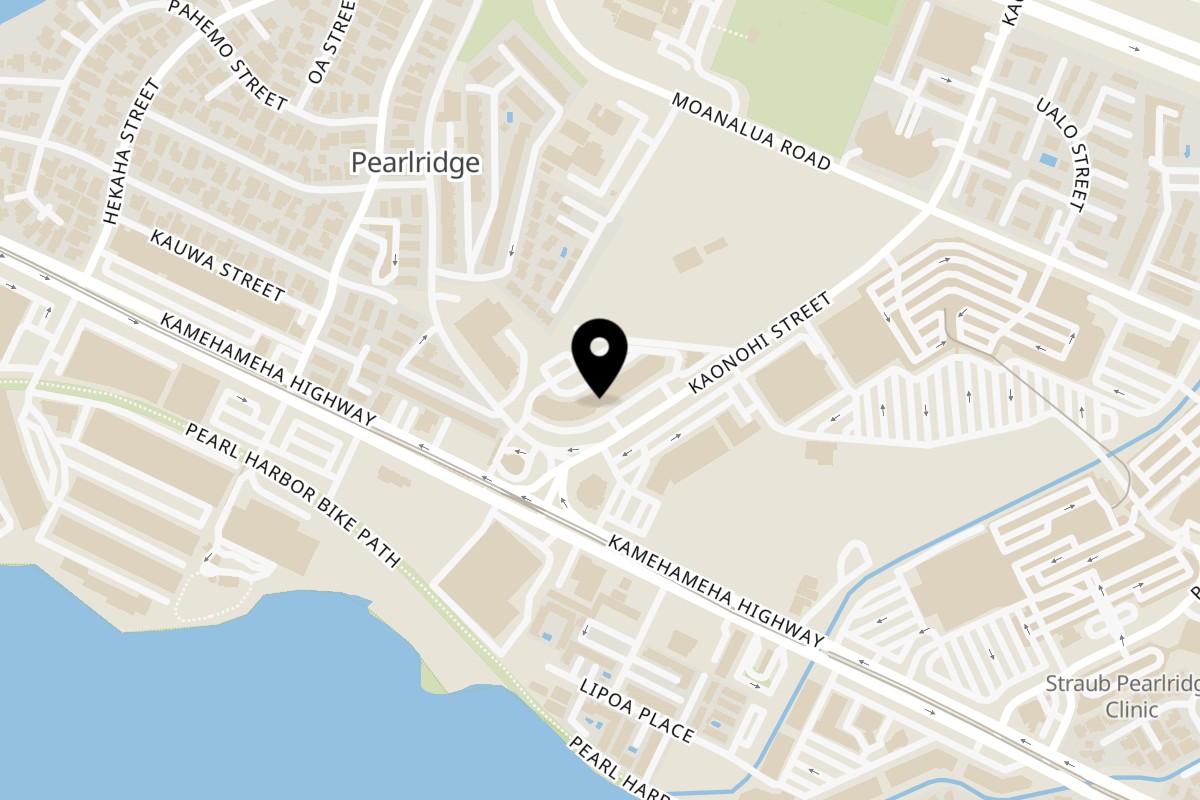 Map showing the location of Jessica's on 98-150 Kaonohi St Unit B213-B in Aiea